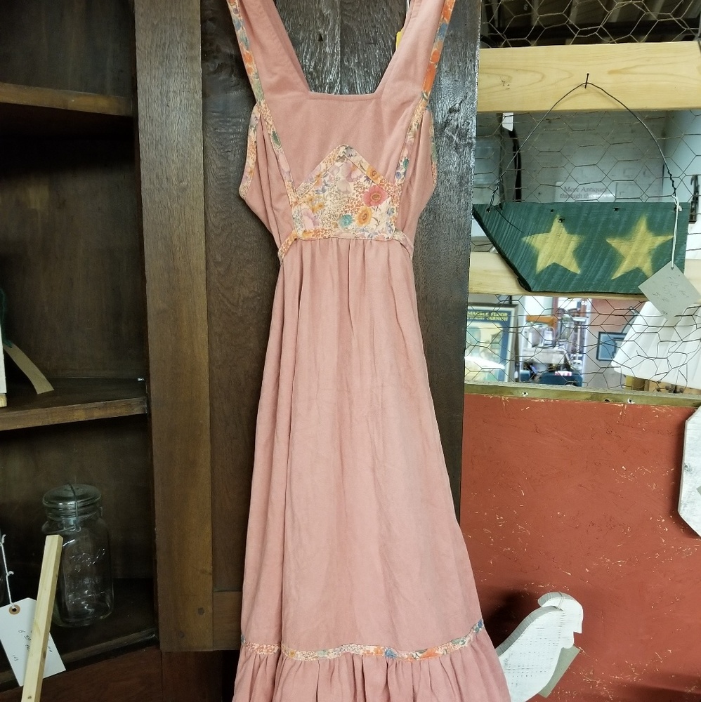 Vintage 70s era handmade sleeveless dress